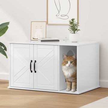 Casa per Gatti Bianco Lucido 85 x 55 x 50,5 cm