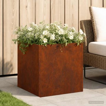 Vaso da giardino Ruggine 25 x 25 x 25 cm Acciaio Corten