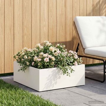 Vaso da giardino Bianco 60 x 60 x 20 cm