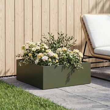 Vaso da giardino Verde Oliva 60 x 60 x 20 cm