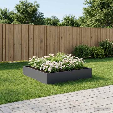 Vaso da giardino Antracite 80 x 80 x 20 cm