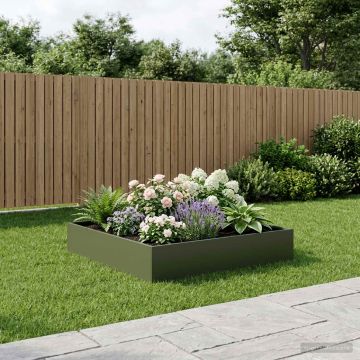 Vaso da giardino Verde Oliva 80 x 80 x 20 cm