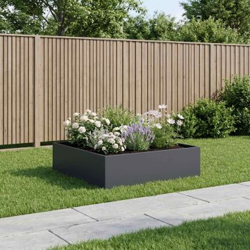 Vaso da giardino Antracite 80 x 80 x 30 cm
