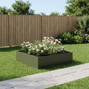 Vaso da giardino Verde Oliva 100 x 100 x 30 cm
