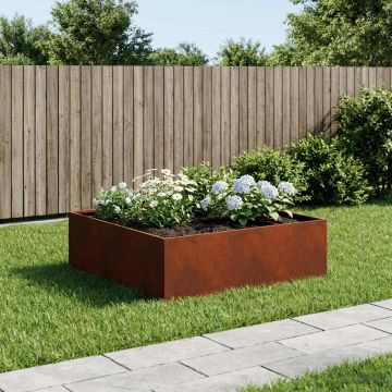 Vaso da giardino Ruggine 100 x 100 x 30 cm Acciaio Corten
