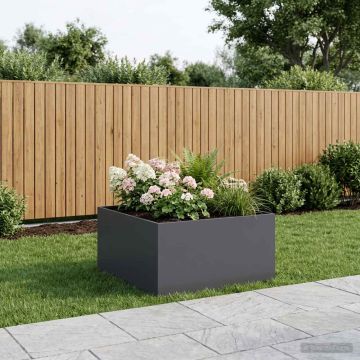 Vaso da giardino Antracite 80 x 80 x 40 cm
