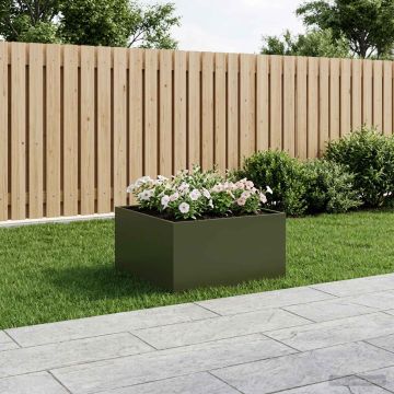 Vaso da giardino Verde Oliva 80 x 80 x 40 cm