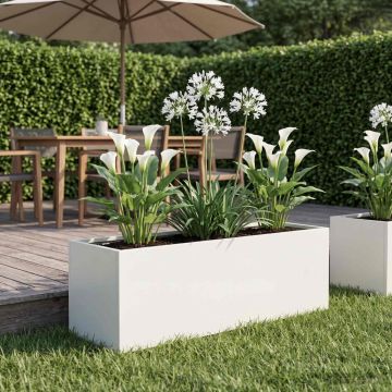 Vaso da giardino Bianco 40 x 20 x 20 cm
