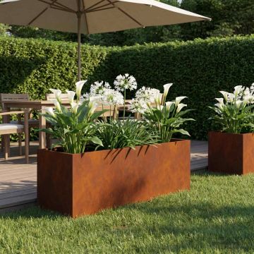 Vaso da giardino Ruggine 40 x 20 x 20 cm Acciaio Corten