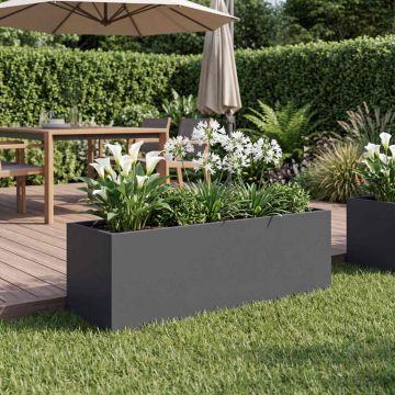 Vaso da giardino Antracite 60 x 20 x 20 cm