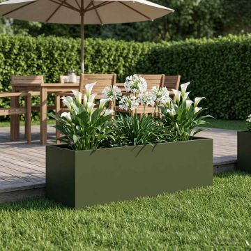 Vaso da giardino Verde Oliva 100 x 30 x 30 cm