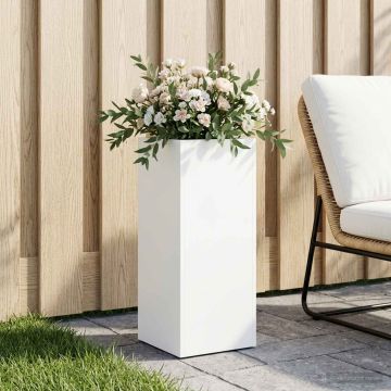 Vaso da giardino Bianco 20 x 20 x 40 cm