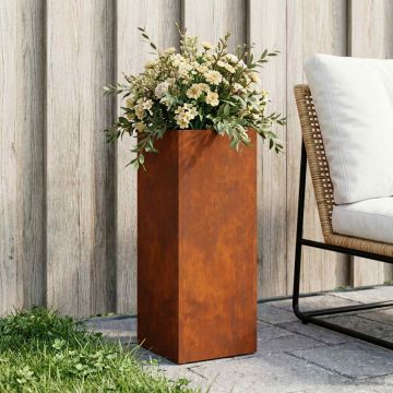 Vaso da giardino Ruggine 20 x 20 x 50 cm Acciaio Corten