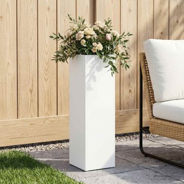 Vaso da giardino Bianco 20 x 20 x 75 cm
