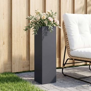 Vaso da giardino Antracite 20 x 20 x 75 cm