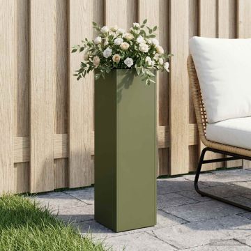Vaso da giardino Verde Oliva 20 x 20 x 75 cm