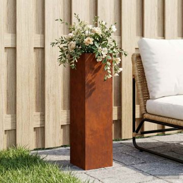 Vaso da giardino Ruggine 20 x 20 x 75 cm Acciaio Corten