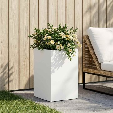 Vaso da giardino Bianco 30 x 30 x 50 cm