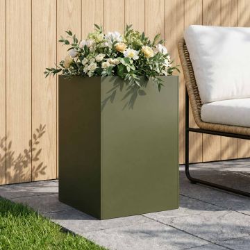 Vaso da giardino Verde Oliva 40 x 40 x 75 cm