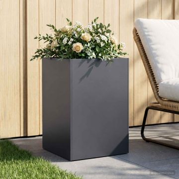 Vaso da giardino Antracite 50 x 50 x 75 cm