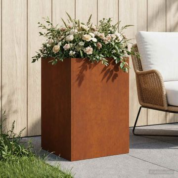 Vaso da giardino Ruggine 50 x 50 x 75 cm Acciaio Corten