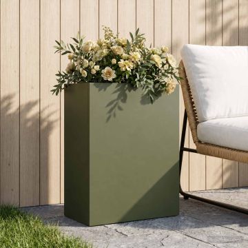 Vaso da giardino Verde Oliva 40 x 20 x 50 cm