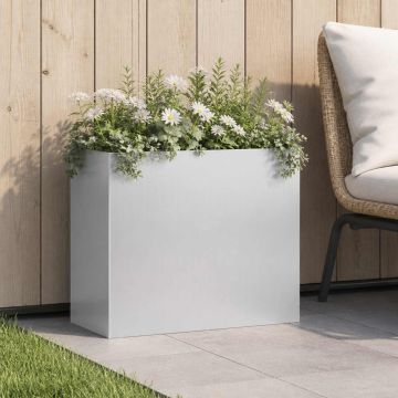 Vaso da giardino Argento 50 x 20 x 40 cm Acciaio zincato