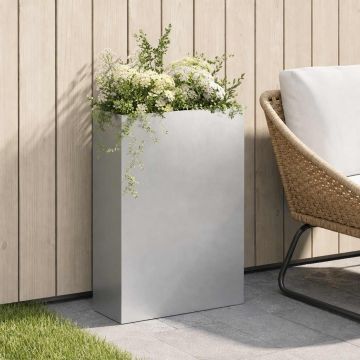 Vaso da giardino Argento 50 x 20 x 75 cm Acciaio Inox