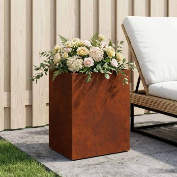 Vaso da giardino Ruggine 40 x 30 x 50 cm Acciaio Corten
