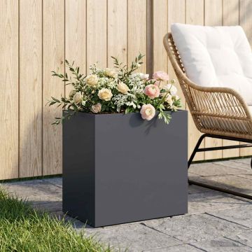 Vaso da giardino Antracite 50 x 30 x 50 cm
