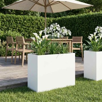 Vaso da giardino Bianco 60 x 30 x 40 cm