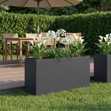 Vaso da giardino Antracite 100 x 30 x 40 cm