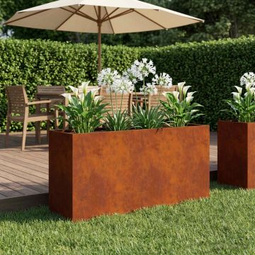 Vaso da giardino Ruggine 100 x 30 x 40 cm Acciaio Corten