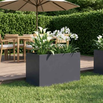 Vaso da giardino Antracite 50 x 40 x 40 cm