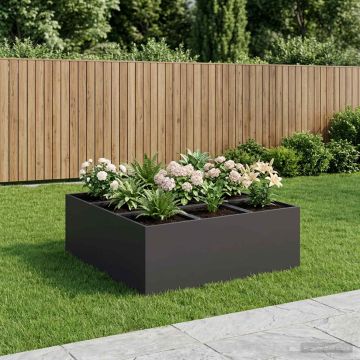 Vaso da giardino Nero 100 x 100 x 40 cm
