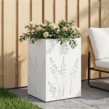 Vaso da giardino Bianco 50 x 50 x 75 cm