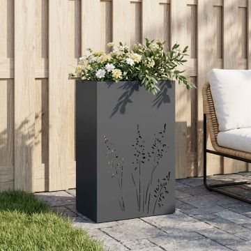 Vaso da giardino Antracite 50 x 30 x 75 cm