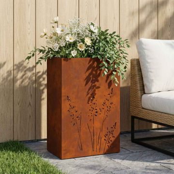 Vaso da giardino Ruggine 50 x 30 x 75 cm Acciaio Corten