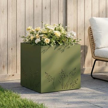 Vaso da giardino Verde Oliva 50 x 50 x 49 cm