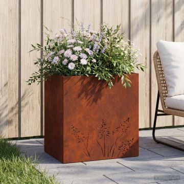 Vaso da giardino Ruggine 50 x 30 x 49 cm Acciaio Corten