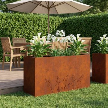Vaso da giardino Ruggine 100 x 20 x 49 cm Acciaio Corten