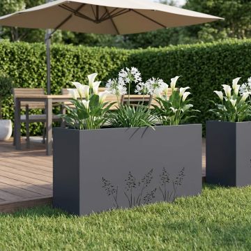 Vaso da giardino Antracite 100 x 30 x 49 cm