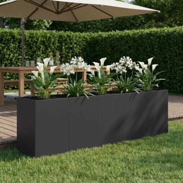 Vaso da giardino Nero 200 x 40 x 60 cm