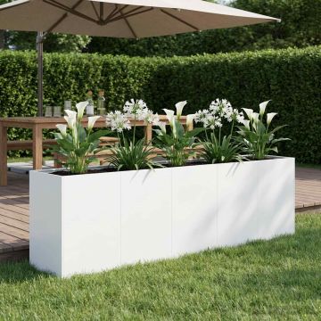 Vaso da giardino Bianco 200 x 40 x 60 cm