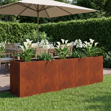 Vaso da giardino Ruggine 200 x 40 x 60 cm Acciaio Corten