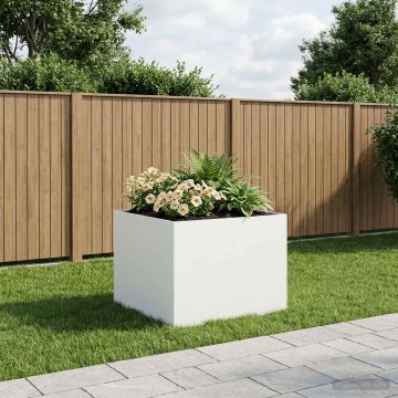 Vaso da giardino Bianco 80 x 80 x 60 cm
