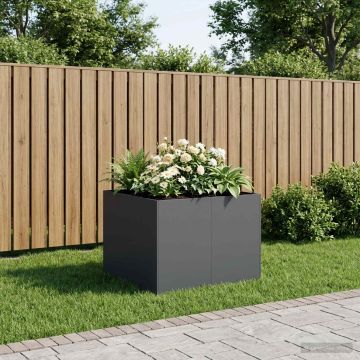 Vaso da giardino Antracite 80 x 80 x 60 cm