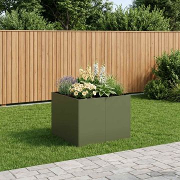Vaso da giardino Verde Oliva 80 x 80 x 60 cm