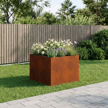 Vaso da giardino Ruggine 80 x 80 x 60 cm Acciaio Corten