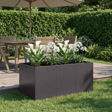 Vaso da giardino Nero 120 x 80 x 60 cm